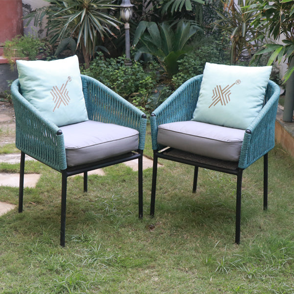 Outdoor Furniture Braided & Rope Coffee Chair - Aniriksn - Ready Stock Sale
