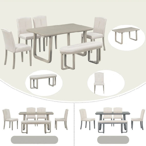 Fully Upholstered Indoor Furniture - Dining Set - Mozaic