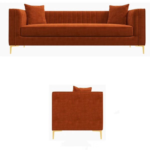 Fully Upholstered Indoor Furniture - Sofa Set - Flax