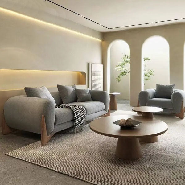 Fully Upholstered Indoor Furniture - Sofa Set - Shaggy