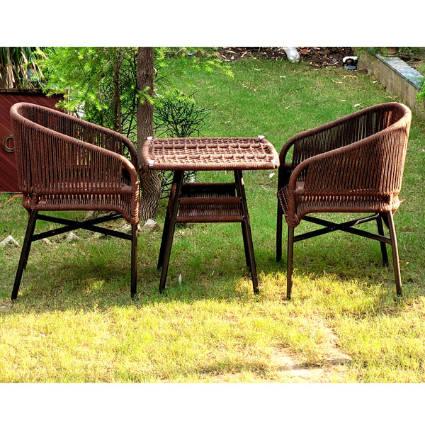 Outdoor Furniture Braided & Rope Coffee Set - Verge - Ready Stock Sale