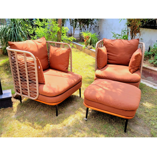 Outdoor Furniture Braided, Rope & Cord, Sofa - Oyster Leaf - Ready Stock Sale