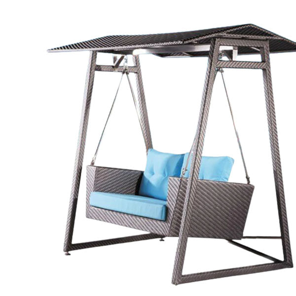 Outdoor Wicker Two Seater Swing - Couple