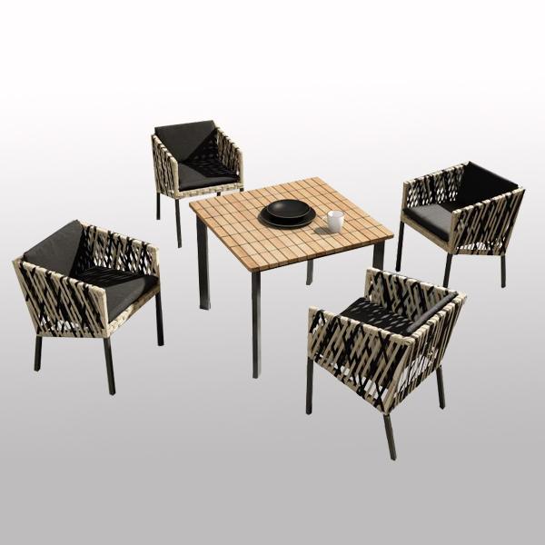 Outdoor Braided & Rope Coffee Set - Cesca