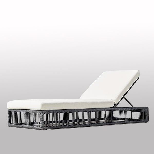 Outdoor Braided & Rope Sunlounger - Pristine