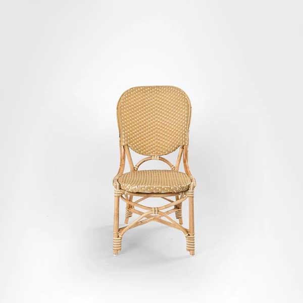 Classic French Bistro Cane & Wicker Furniture Coffee Chair - Cabriolet