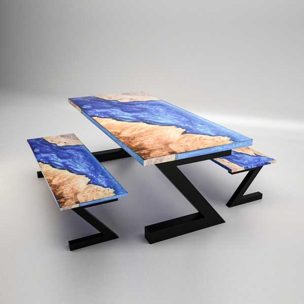 Epoxy Resin Furniture - Bench and Table - Scotian
