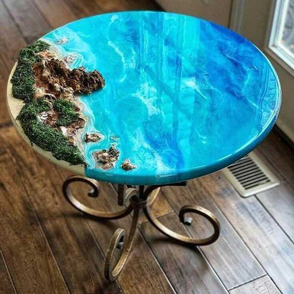 Epoxy Resin Furniture - Water and Beach Table - Nordic