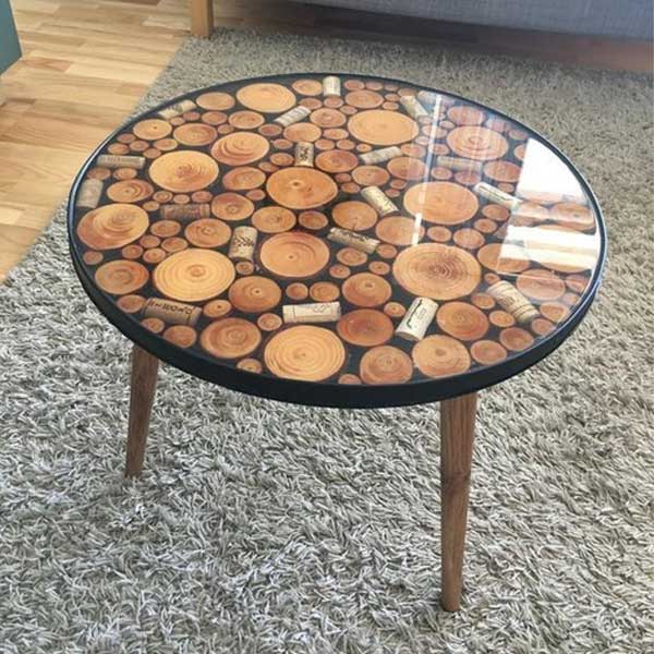 Epoxy Resin Furniture - Wood Table - Mosaic