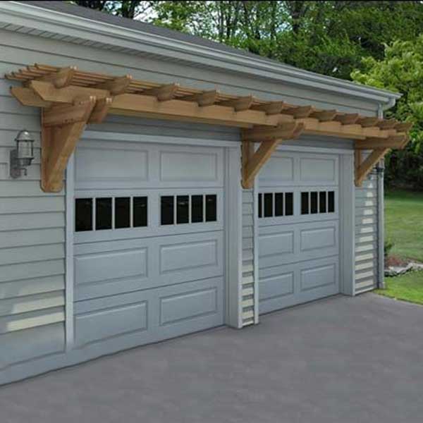Eyebrow Pergola with Thermo Pine Wooden Furniture 