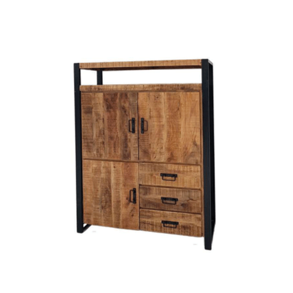 Indoor Wooden & Iron Furniture - Cabinet - Cortez