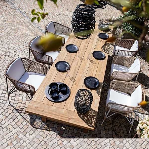 Outdoor Braided Rope Coffee Set - Lodz 