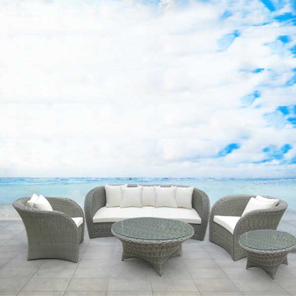 Outdoor Furniture - Wicker Sofa - Coral
