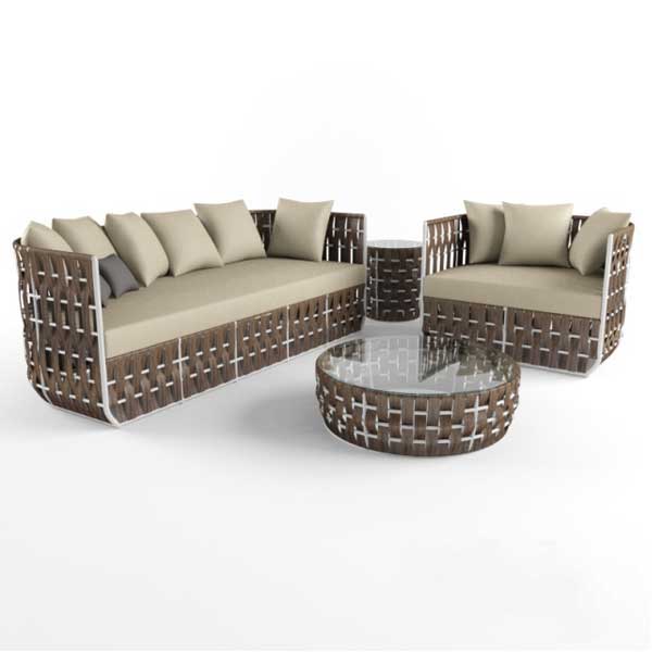 Outdoor Furniture - Wicker Sofa - Strips