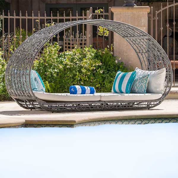 Bedford outdoor wicker overhead canopy deals daybed