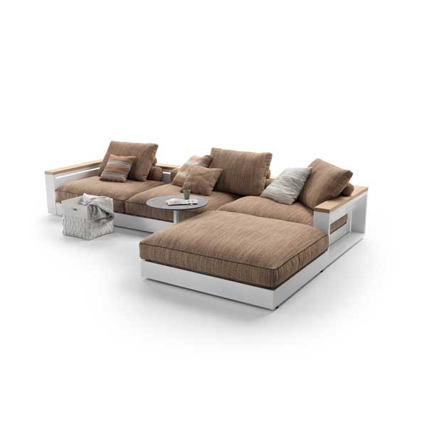 Outdoor Wood & Aluminum - Sofa Set - Freeport