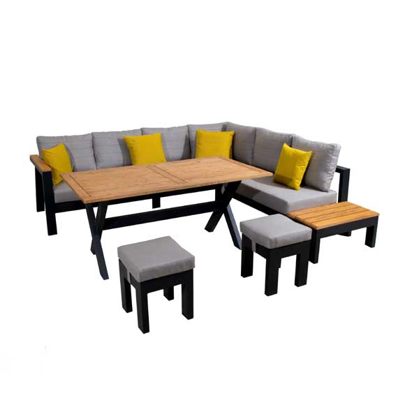 Outdoor Wood & Aluminum - Sofa Set - Kral Prime