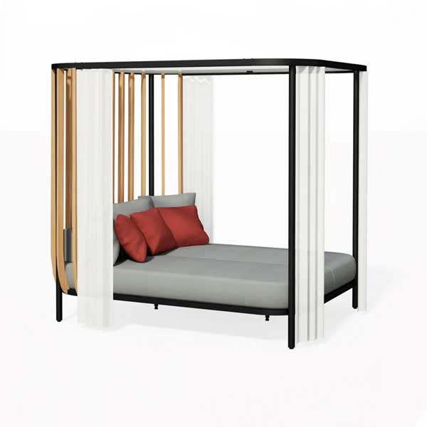 Outdoor Wood & Aluminum - Daybed - Graphite 