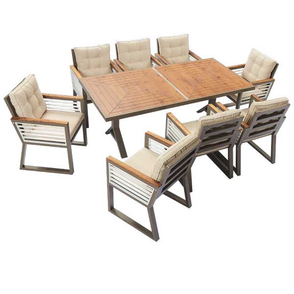 Outdoor Wood & Aluminum - Dining Set - Artemis