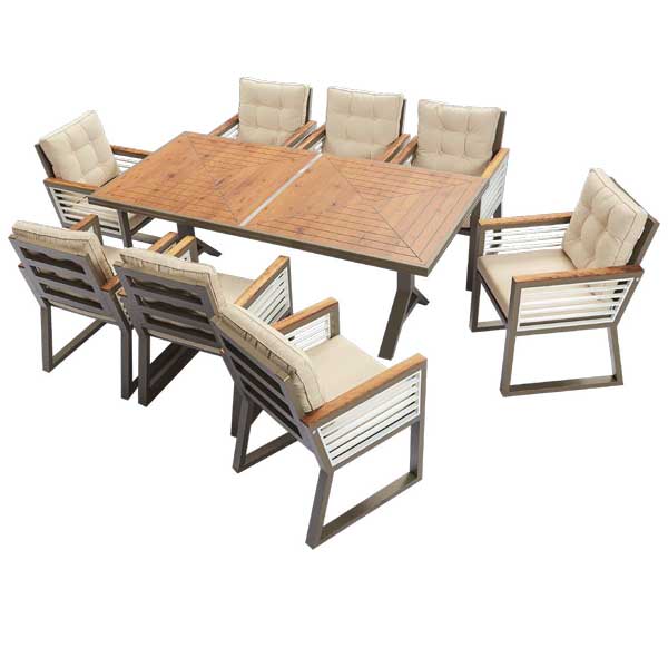 Outdoor Wood & Aluminum - Dining Set - Artemis