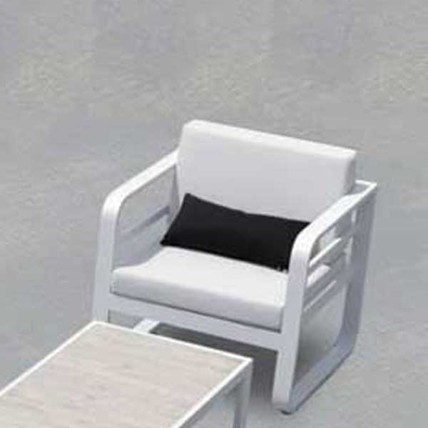Outdoor Wood & Aluminum - Sofa Set - Silla