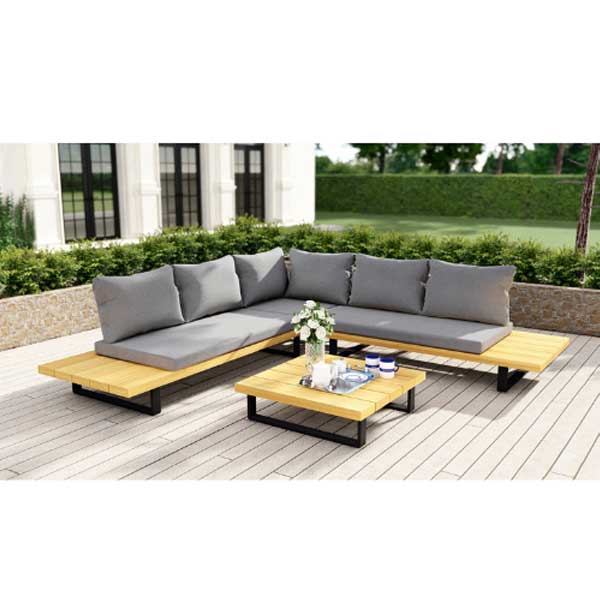 Outdoor Wood & Aluminum - Sofa Set - Andorra