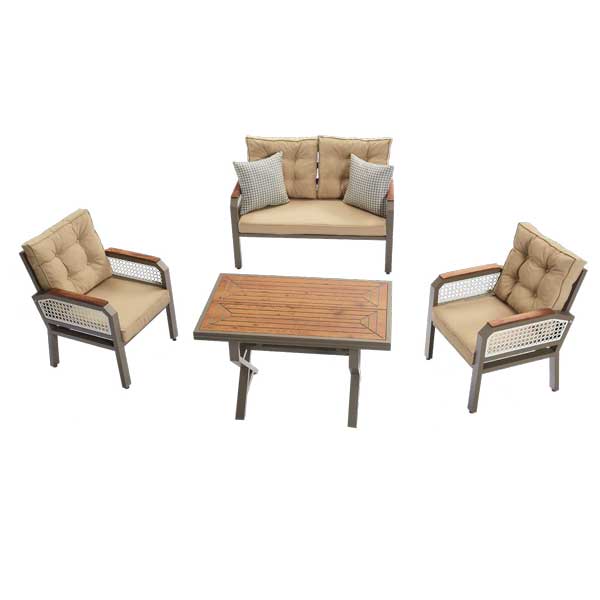 Outdoor Wood & Aluminum - Sofa Set - Arese