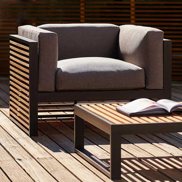 Outdoor Wood & Steel - Sofa Set - Black Cerry Prime