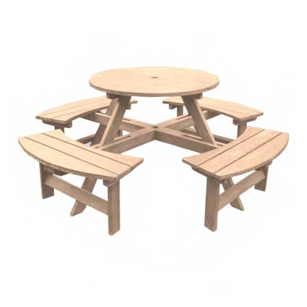 Outdoor Wooden Bench & Table - Dabilio