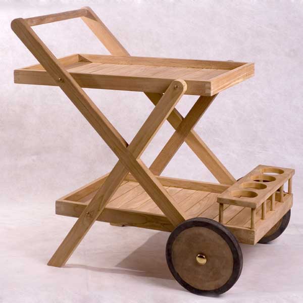 Outdoor Wooden Serving Trolley - Club