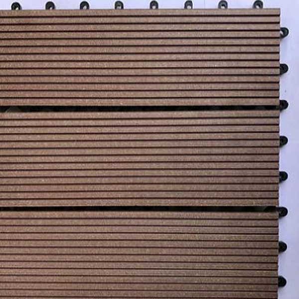 Patio Wood Plastic Composite WPC InterLock Deck Tiles