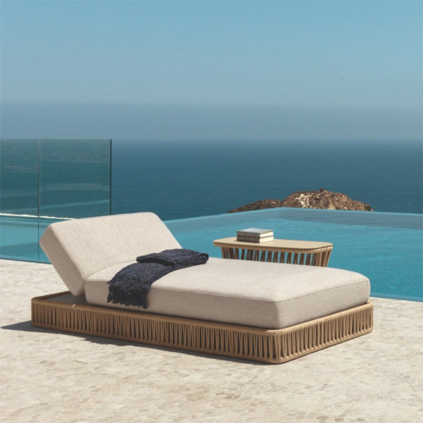 Outdoor Braided & Rope Sunlounger - Cliff