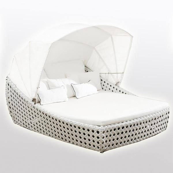 Outdoor Wicker Canopy Bed - Sail