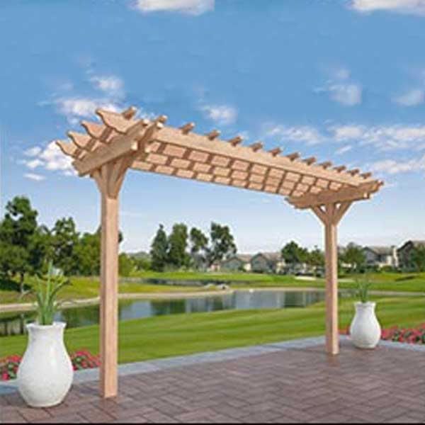 In-line Pergola with Thermo Pine Wooden Furniture 