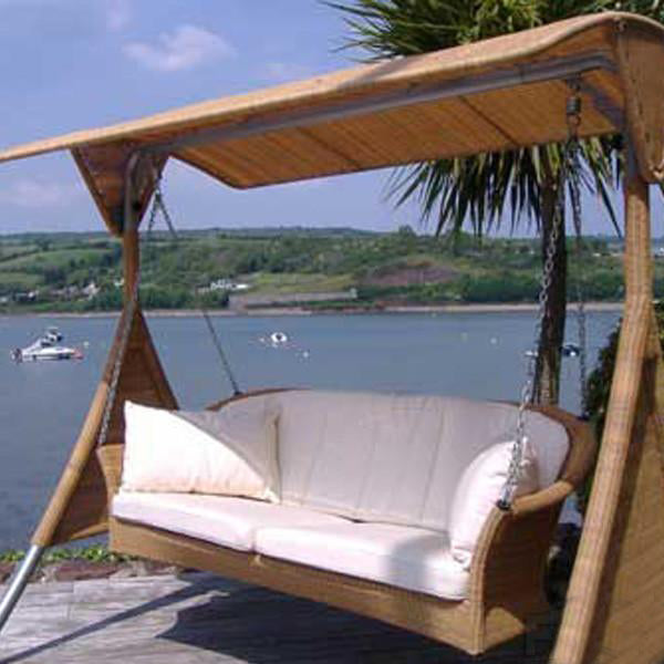 Outdoor Furniture Wicker Two Seater Swing - Kingston