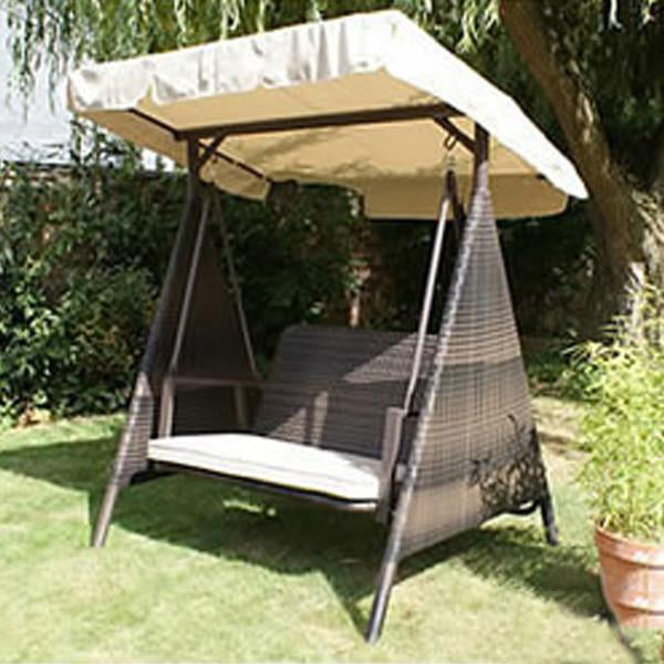 Outdoor Wicker Two Seater Swing - Royal