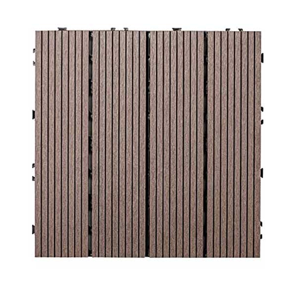 Patio Wood Plastic Composite WPC InterLock Deck Tiles
