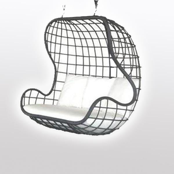Outdoor Wicker Two Seater - Swing Without Stand - Earth