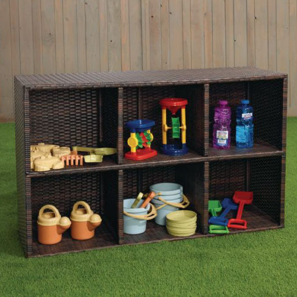 Outdoor Kids Furniture - Wicker Storage Shelf for children- Pluto
