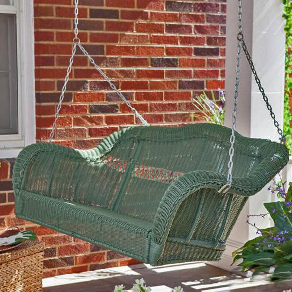 Outdoor Furniture  Wicker Two Seater Swing - Friends