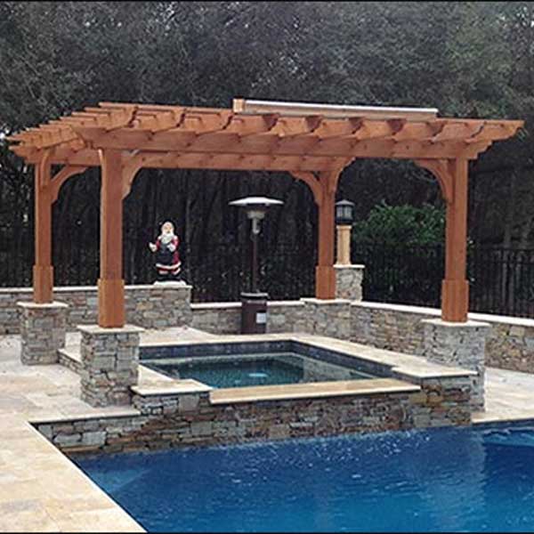Classic Pergola with Thermo Pine Wooden Furniture