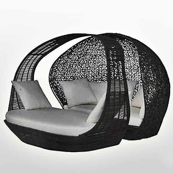 Outdoor Wicker Canopy Bed - Adeam & Eve