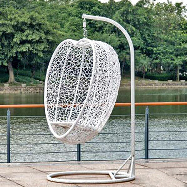 Outdoor furniture Wicker - Swing With Stand - Heart