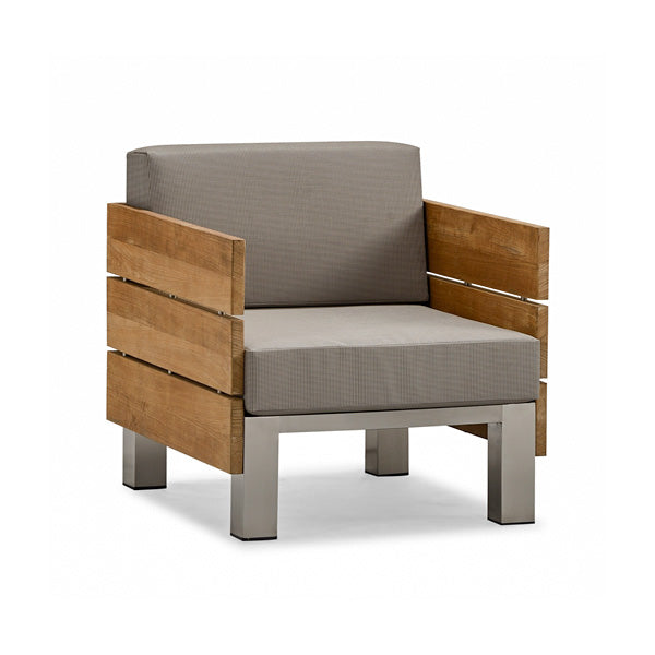 Outdoor Wood & Steel - Sofa Set - Beech